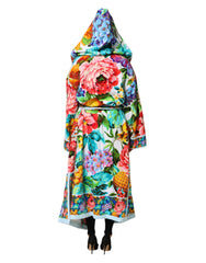 Dolce & Gabbana Badjasjas met meerkleurige bloemenprint en ceintuur