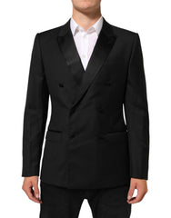 Dolce & Gabbana Zwarte MARTINI Double-Breasted Pakblazer