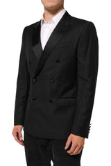 Dolce & Gabbana Zwarte MARTINI Double-Breasted Pakblazer