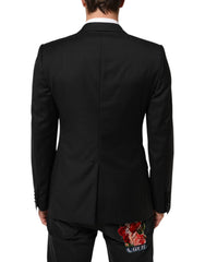 Dolce & Gabbana Zwarte MARTINI Double-Breasted Pakblazer