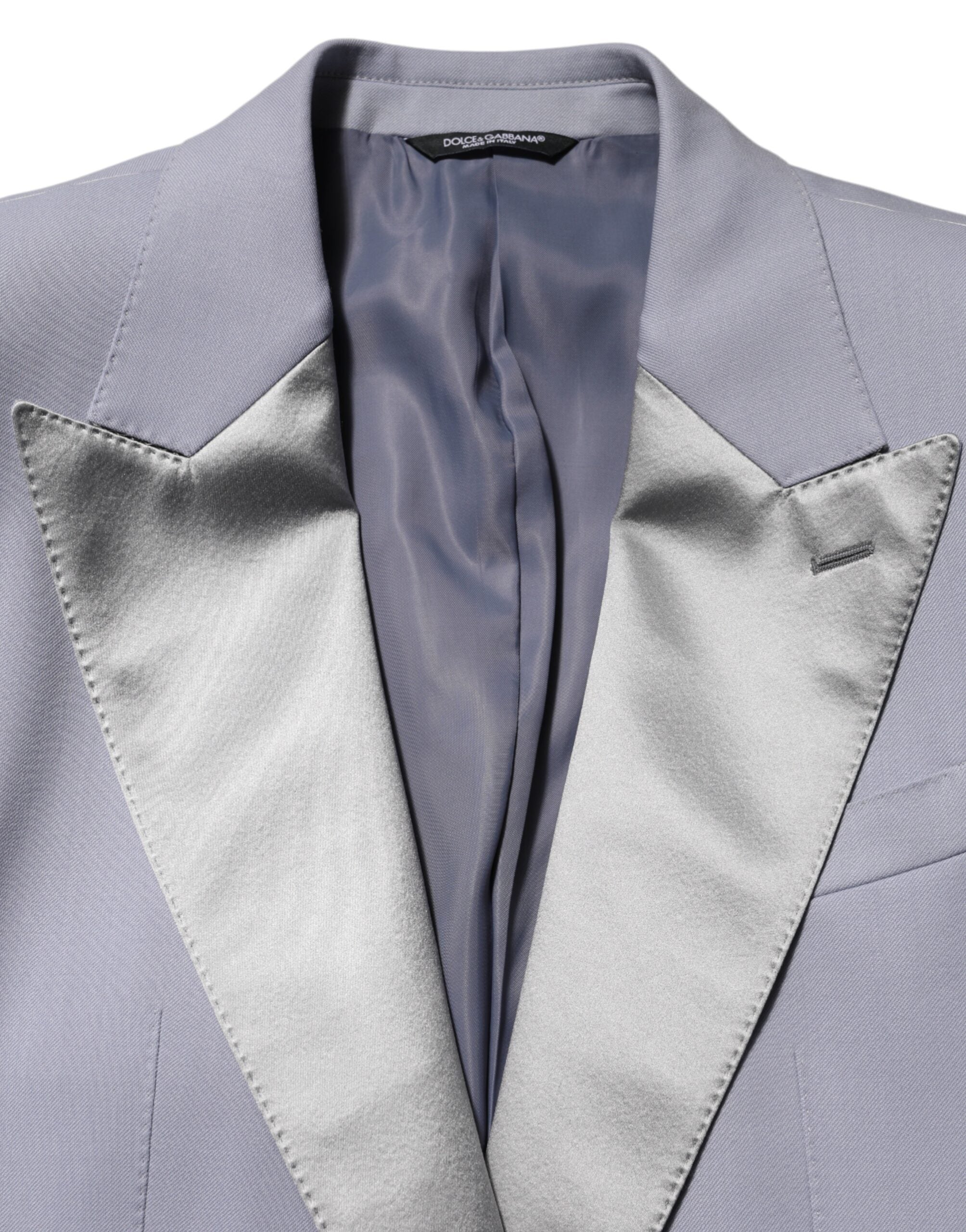 Dolce & Gabbana Grauer Herrenanzug-Blazer aus Wolle mit 2 Knöpfen, Modell SICILIA