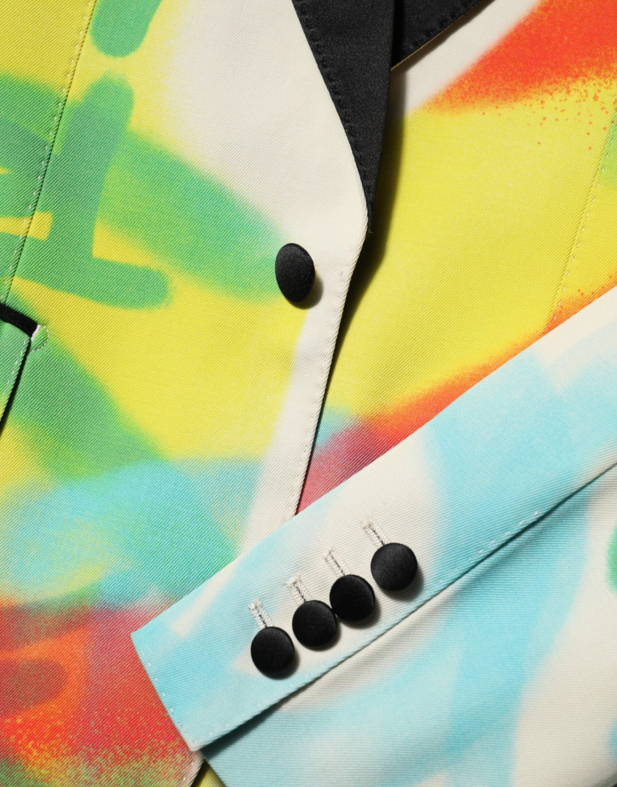 Dolce & Gabbana Multicolor Graffiti SICILIA 1-Knopf Herrenanzugsakko
