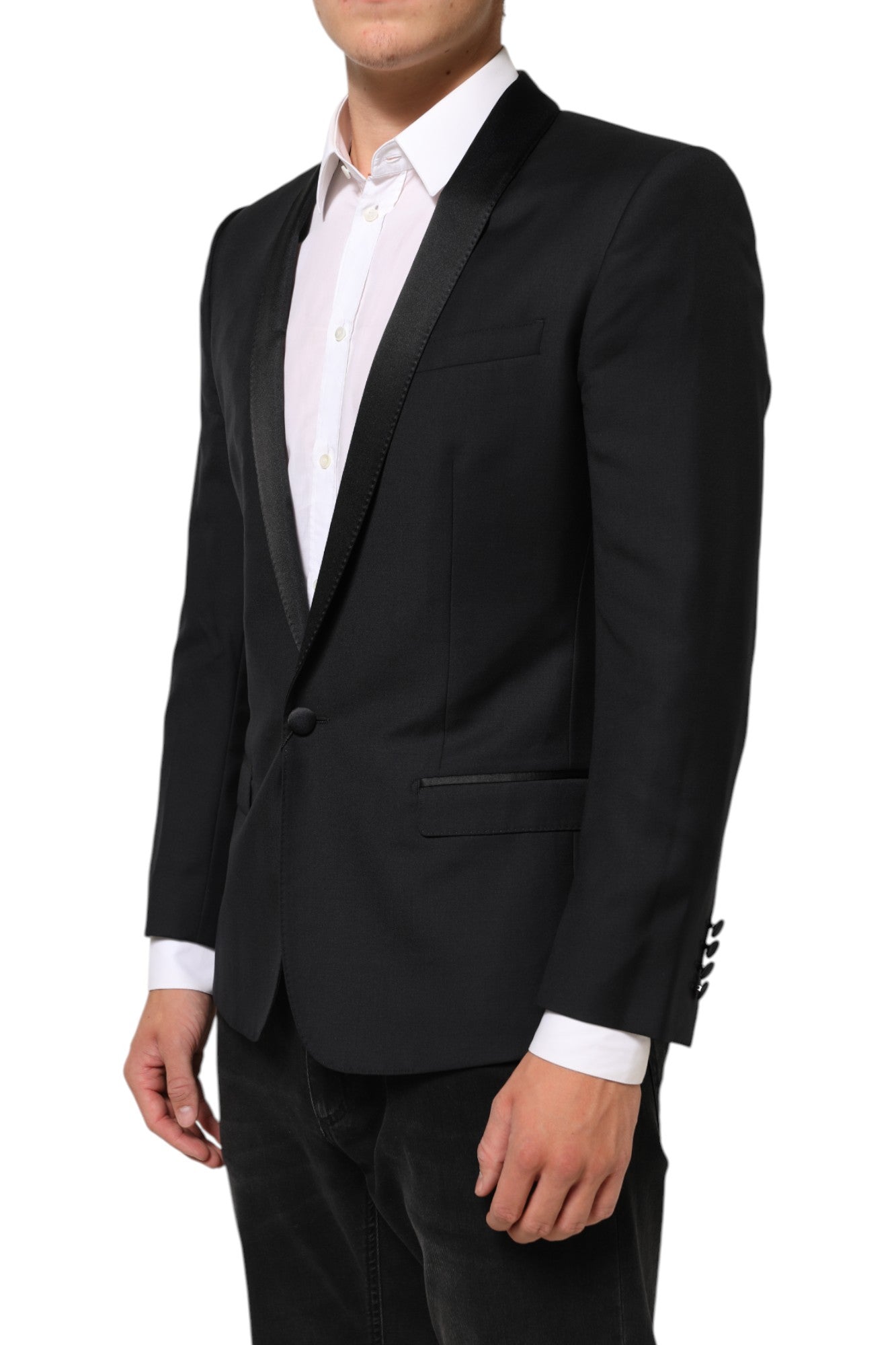 Dolce & Gabbana Zwart GOUD 1 Knoop Pak Jasje Heren Blazer