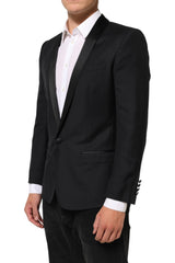 Dolce & Gabbana Zwart GOUD 1 Knoop Pak Jasje Heren Blazer