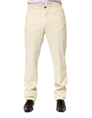 Burberry Beige Corduroy Katoenen Rechte Herenbroek