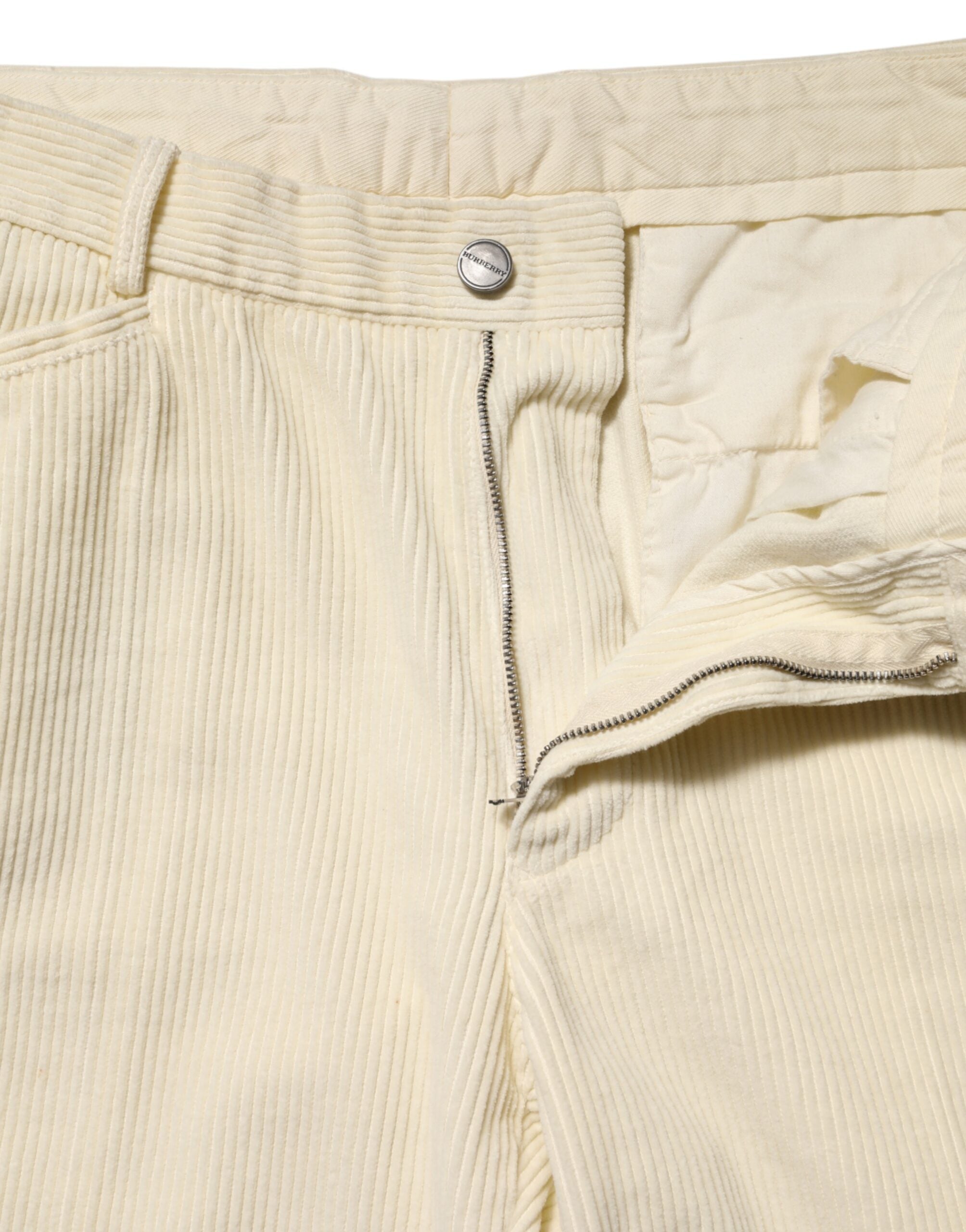 Burberry Beige Corduroy Katoenen Rechte Herenbroek