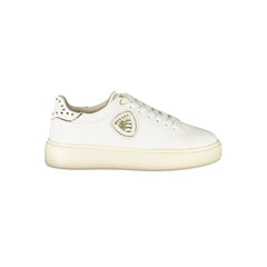 Blauer White Leather Women Sneaker