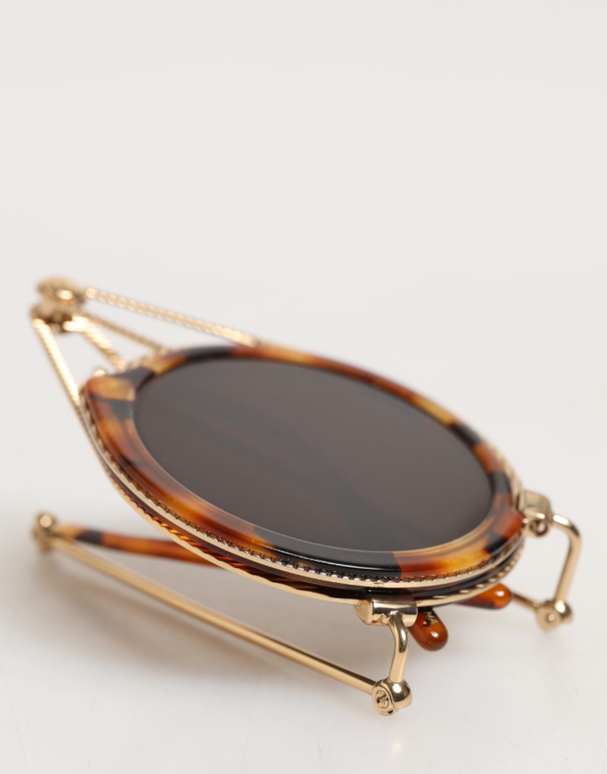 Dolce & Gabbana Gold Havana Fassung DG Fatto A Mano Sonnenbrille