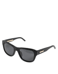 Dolce & Gabbana DG4177 Sonnenbrille mit schwarzem Lederrahmen und getönten Gläsern