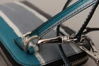 Dolce & Gabbana Blaue Leder Umhängetasche mit Handytasche und Kartenfächern