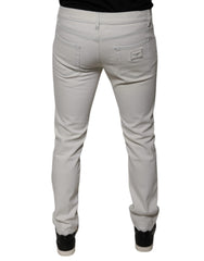 Dolce &amp; Gabbana Weiße Skinny-Jeans aus Baumwollstretch für Herren
