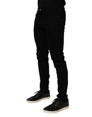 Dolce & Gabbana Zwarte Katoen Stretch Slim Fit Heren Spijkerbroek