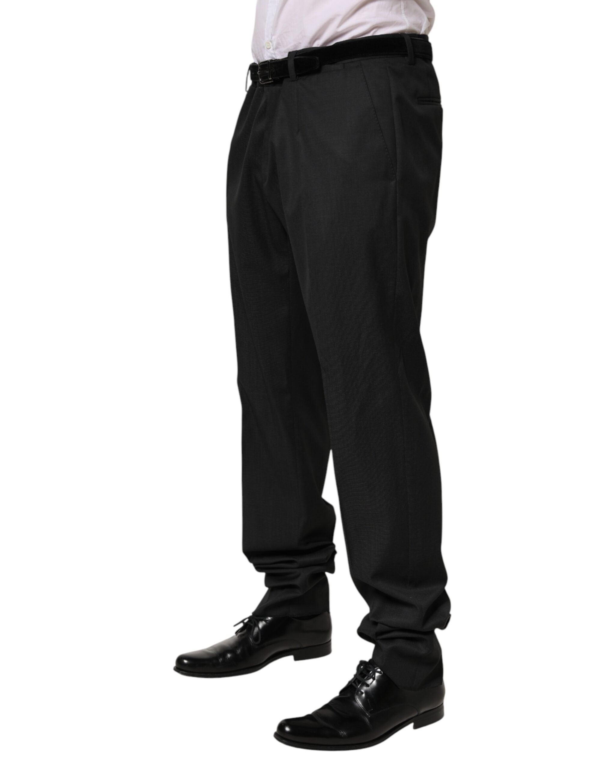 Dolce & Gabbana Schwarze Anzughose aus Wolle für Herren