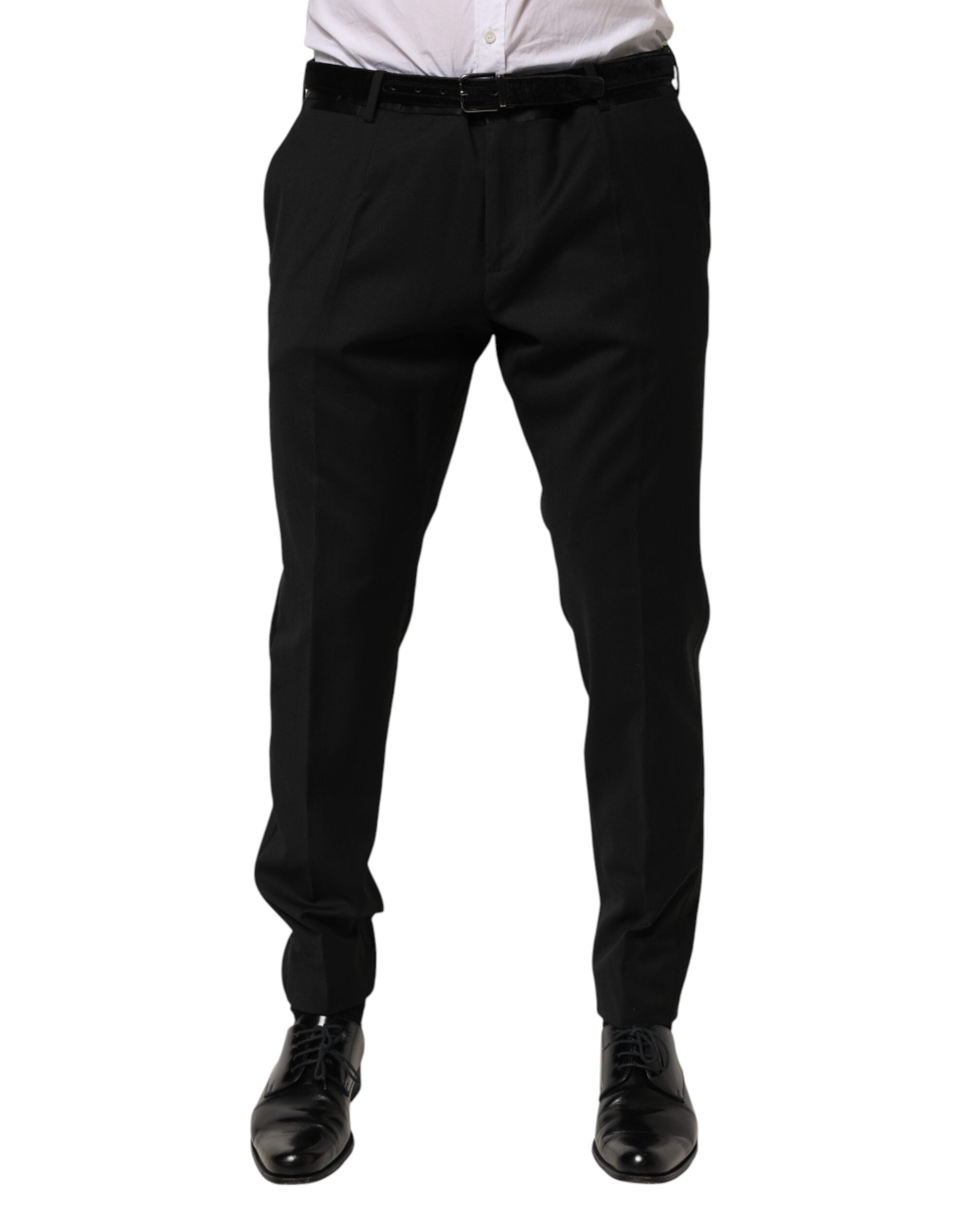 Dolce & Gabbana Schwarze Anzughose aus Wolle für Herren