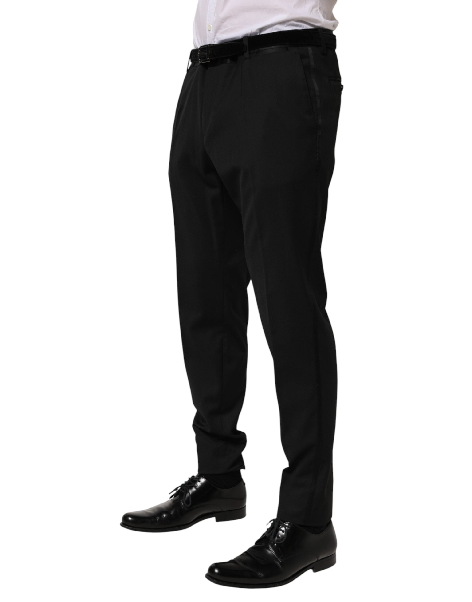 Dolce & Gabbana Schwarze Anzughose aus Wolle für Herren