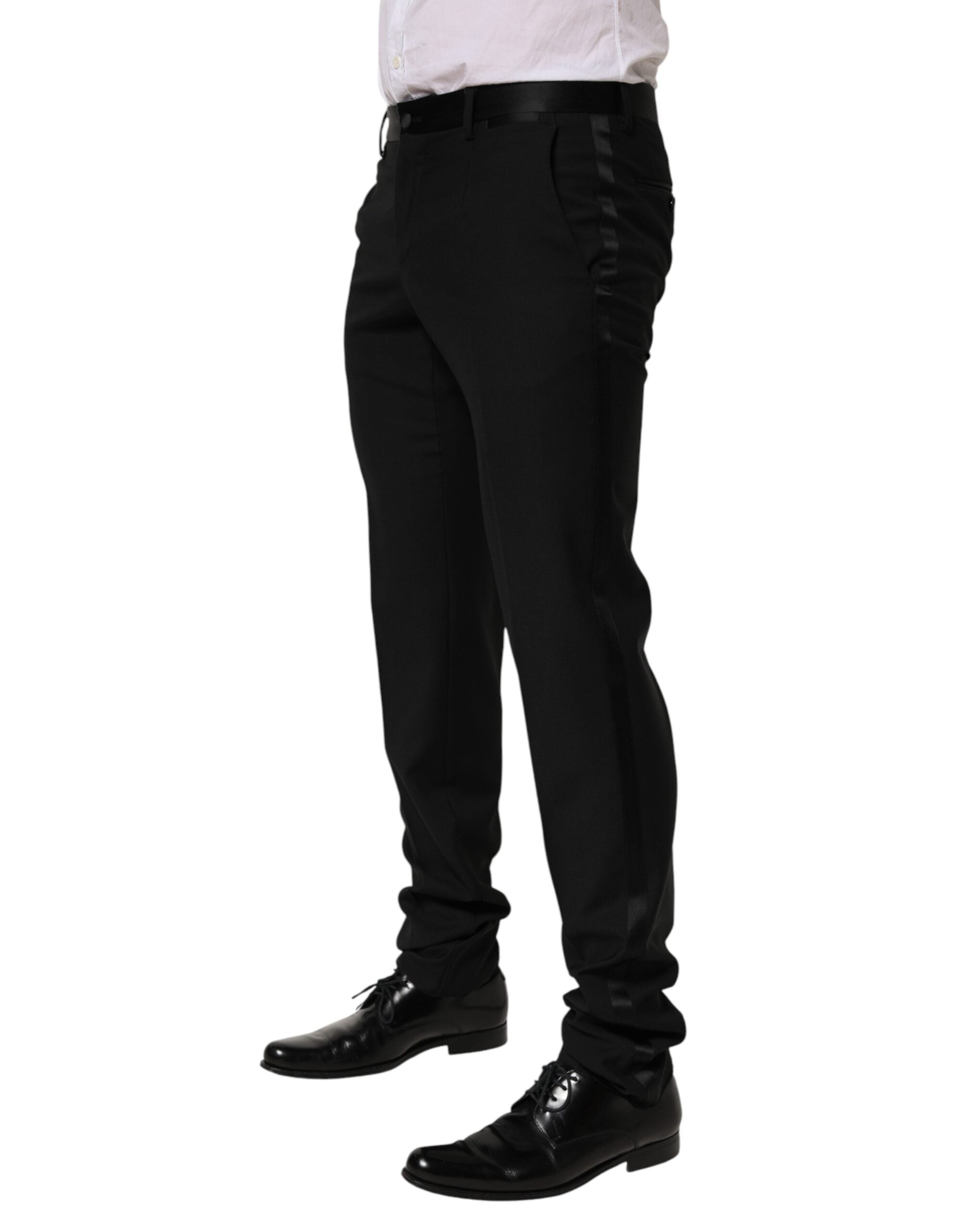 Dolce & Gabbana Schwarze Anzughose aus Wolle für Herren