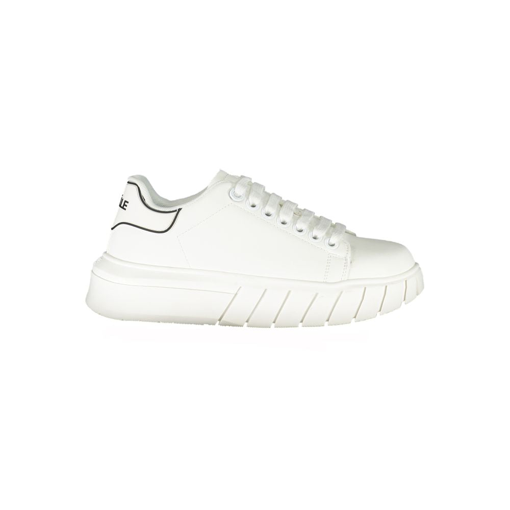 Gaelle Paris weißer Sneaker für Damen aus Polyurethan