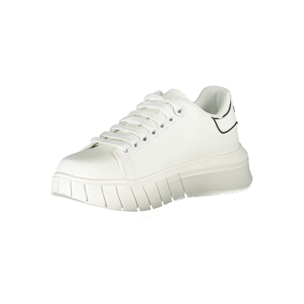 Gaelle Paris weißer Sneaker für Damen aus Polyurethan