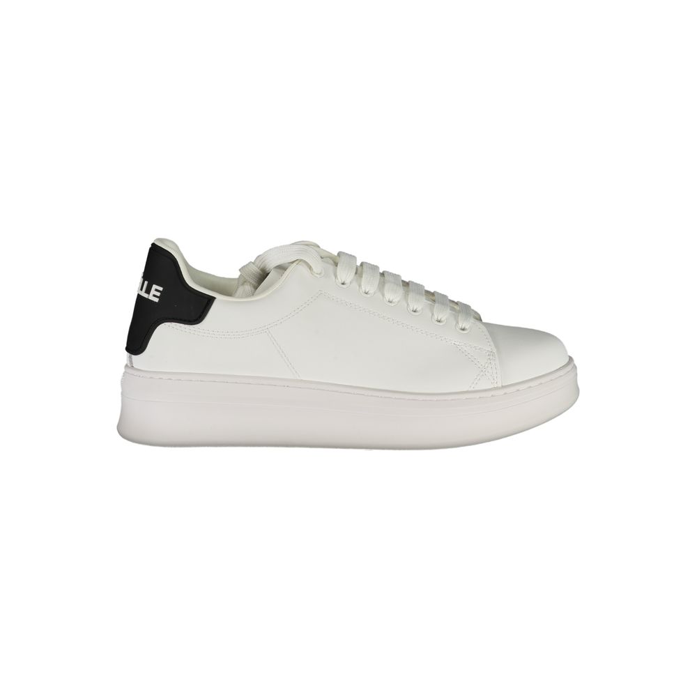 Gaelle Paris Weißer Polyurethan Herren Sneaker