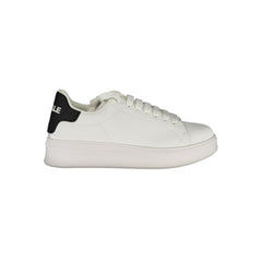 Gaelle Paris Weißer Polyurethan Herren Sneaker