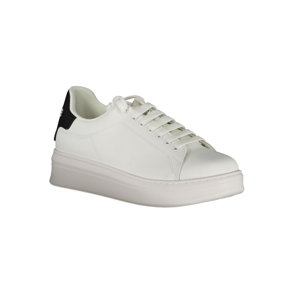 Gaelle Paris Weißer Polyurethan Herren Sneaker
