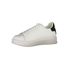 Gaelle Paris Weißer Polyurethan Herren Sneaker