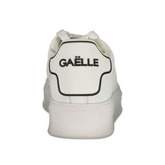 Gaelle Paris White Polyurethane Men Sneaker