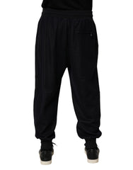 Dolce & Gabbana Zwarte Katoenmix Joggingbroek met Trekkoord