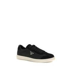 Prada Black Leather Low Top Sneakers