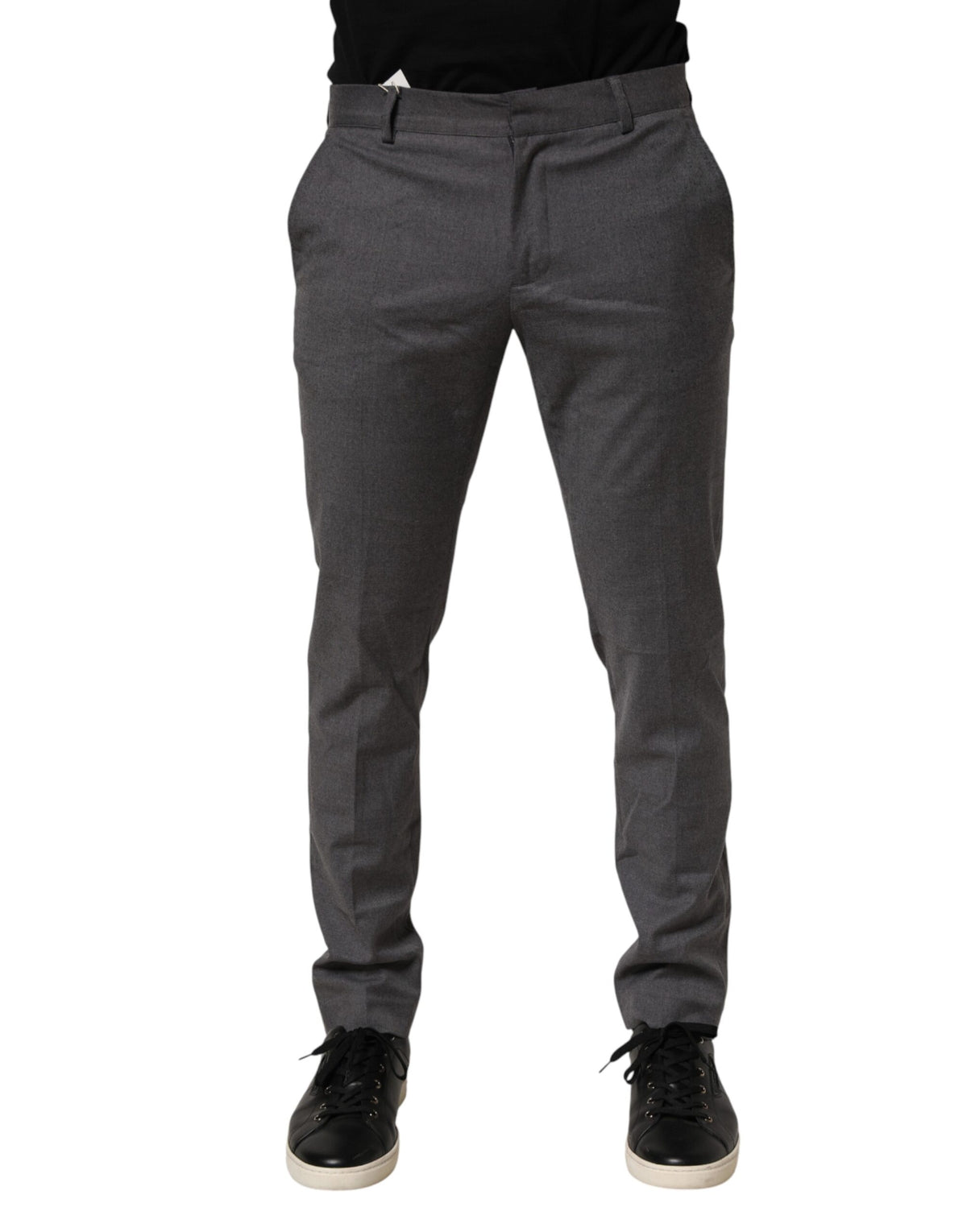 Daniele Alessandrini Grau Polyester Formelle Anzugshose