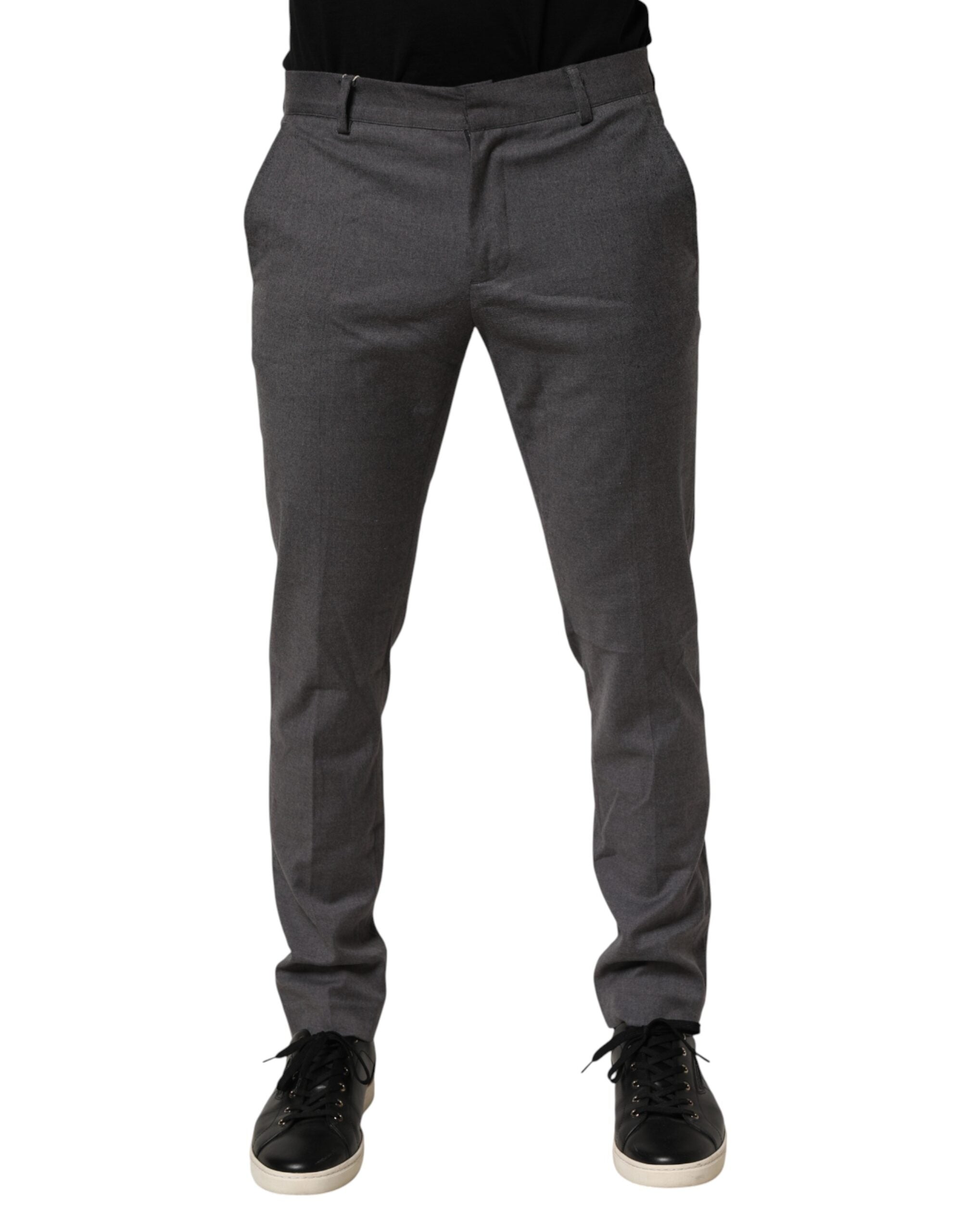 Daniele Alessandrini Grau Polyester Formelle Anzugshose