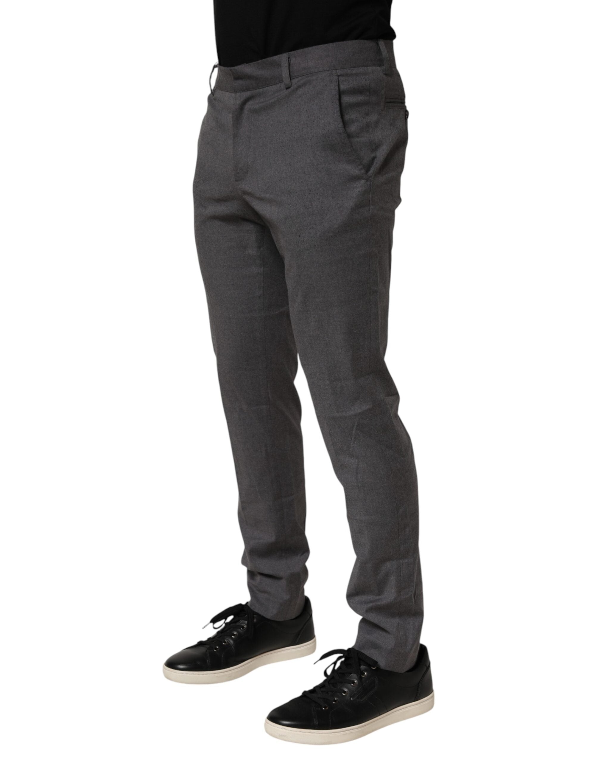 Daniele Alessandrini Grau Polyester Formelle Anzugshose