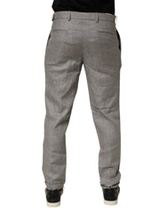 Briglia 1949 Gray Mid Waist Dress Formal Skinny Men Pants