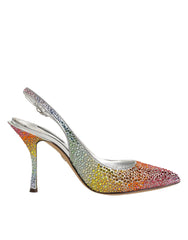 Dolce & Gabbana Meerkleurige Pailletten Slingback Pumps Schoenen