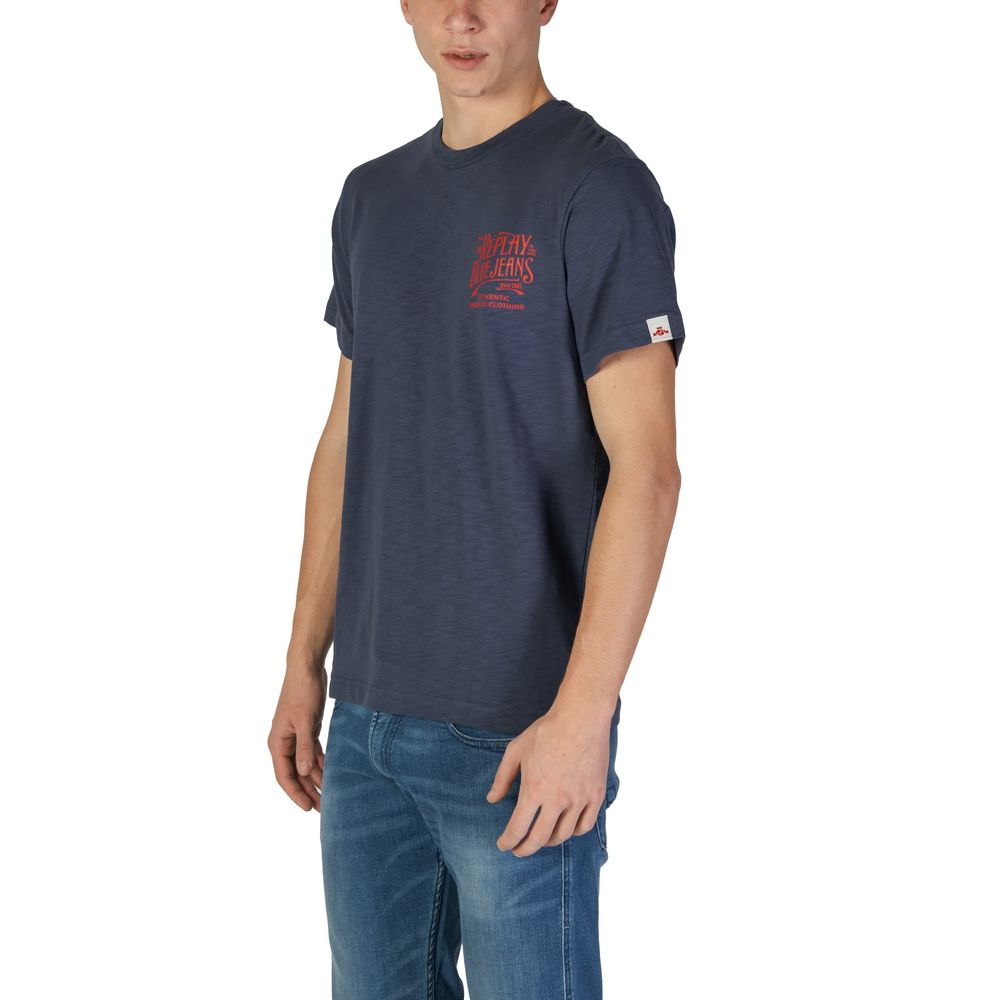 Replay Blauw Katoenen T-shirt