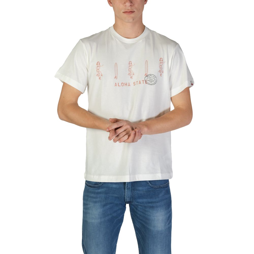 Replay Wit Katoenen T-Shirt