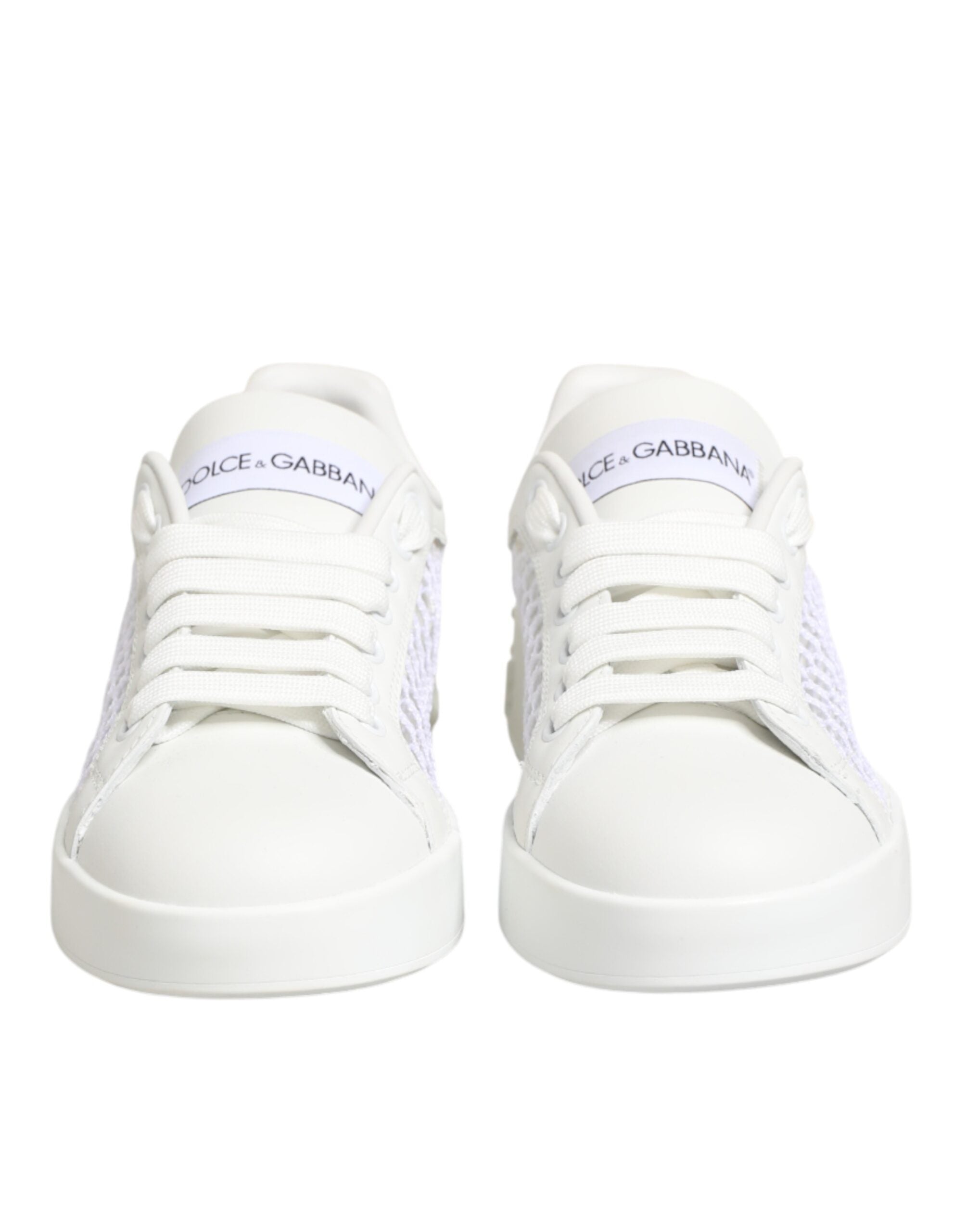 Dolce & Gabbana Witte Mesh Inserts Lage Sneakers
