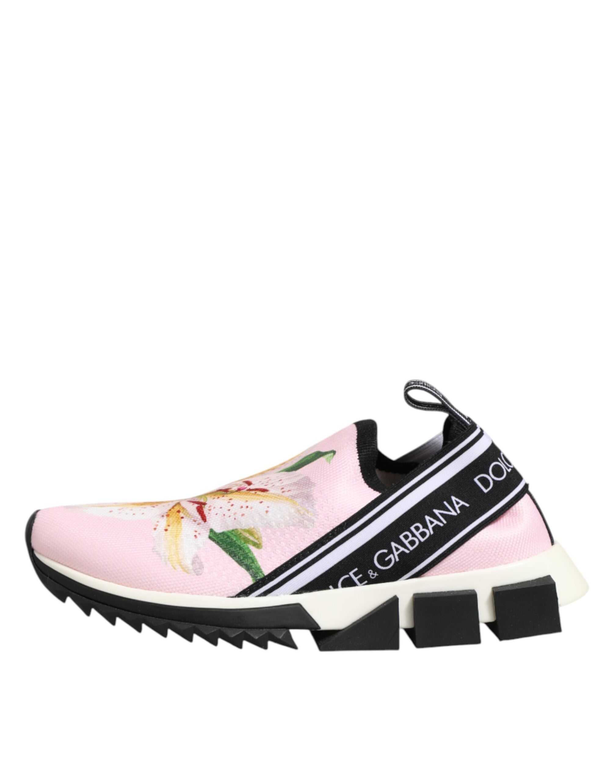 Dolce & Gabbana Pink Floral Sorrento Low-Top-Sneaker