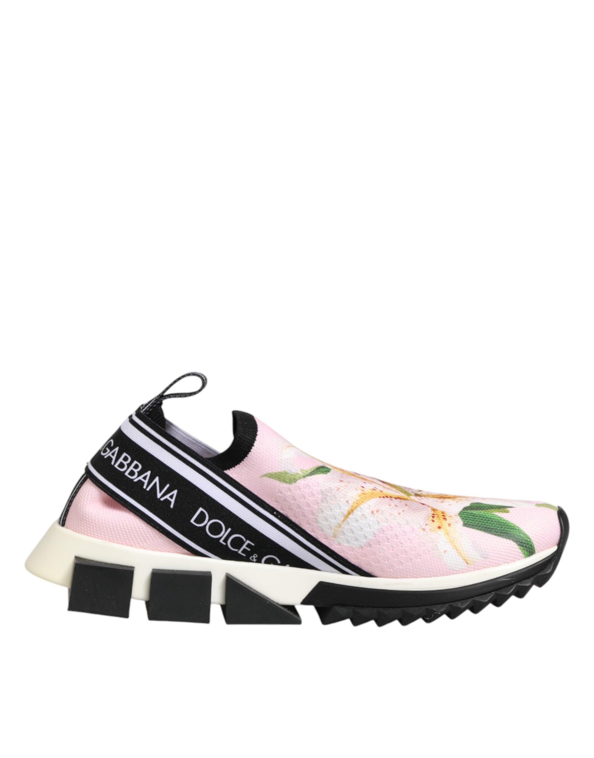 Dolce & Gabbana Pink Floral Sorrento Low-Top-Sneaker