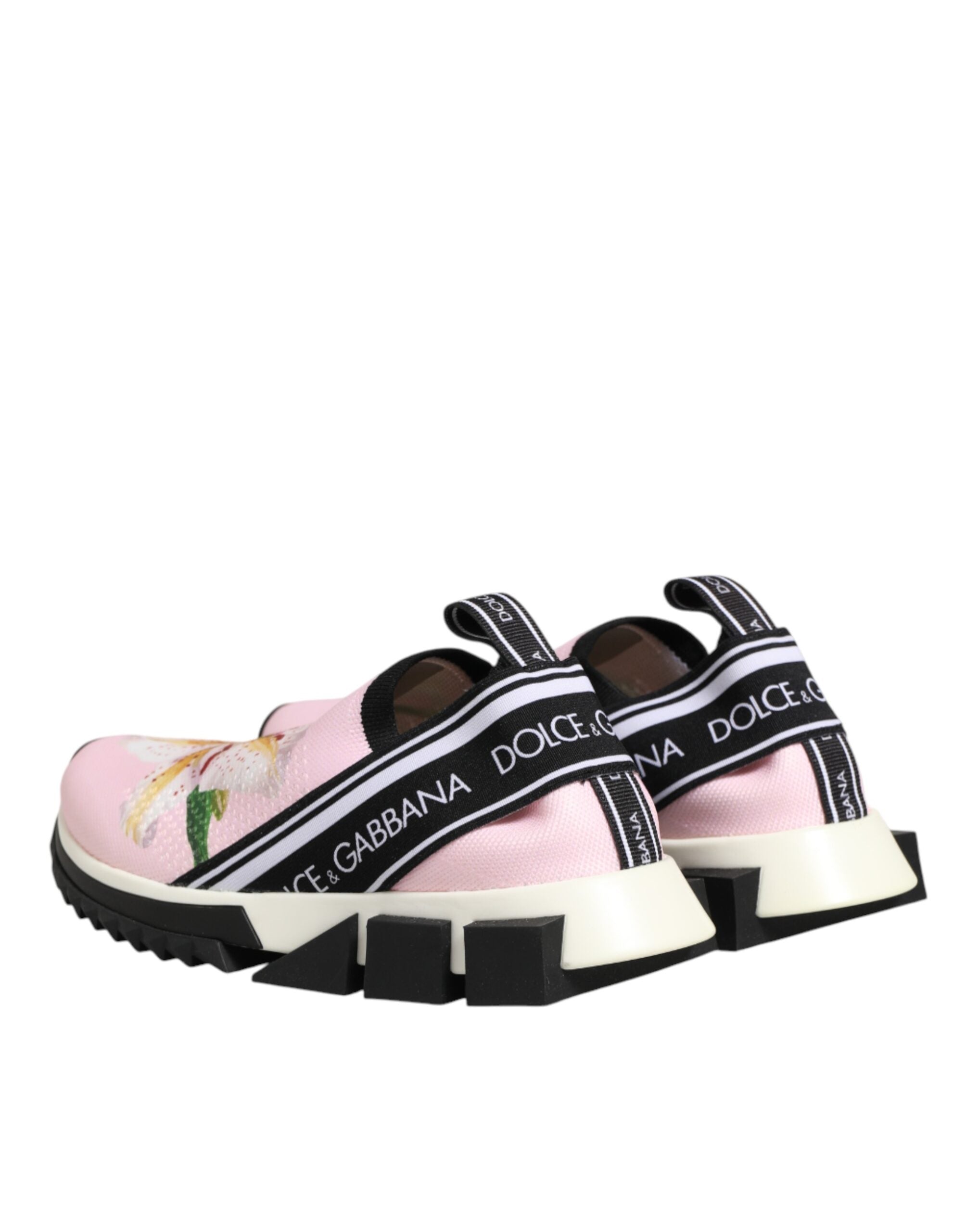 Dolce & Gabbana Pink Floral Sorrento Low-Top-Sneaker