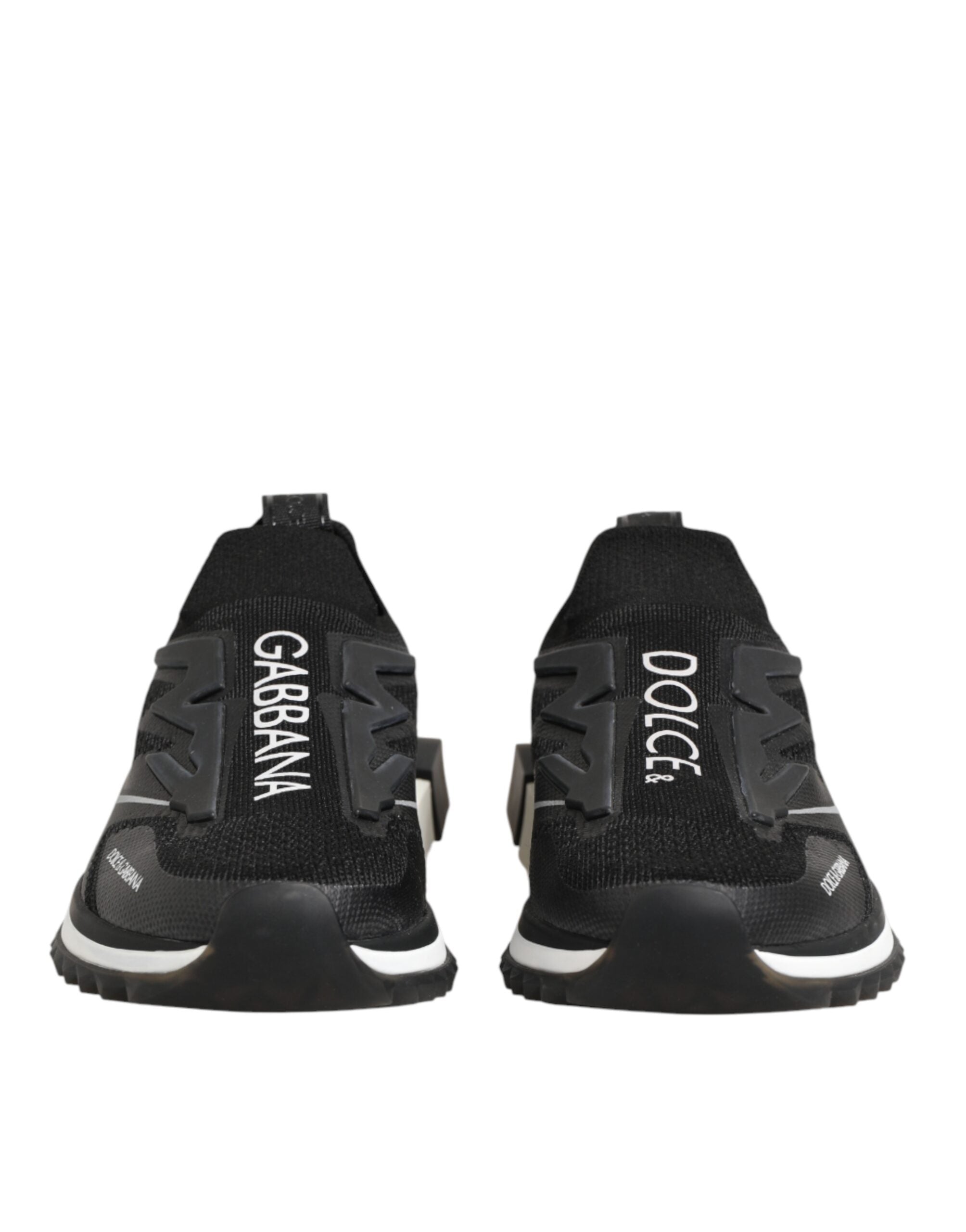 Dolce & Gabbana Schwarze SORRENTO Sport-Stretch-Sneakers Schuhe