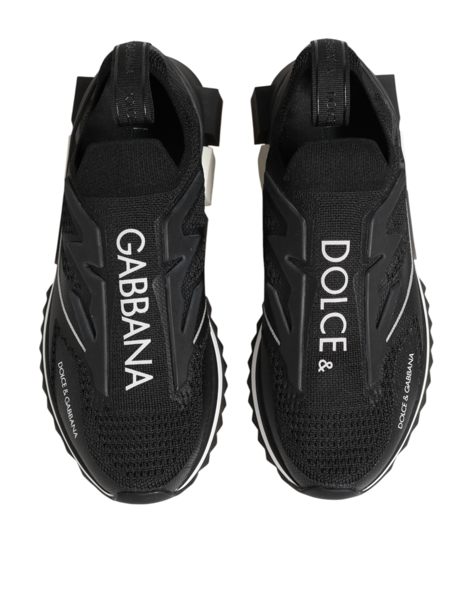 Dolce & Gabbana Schwarze SORRENTO Sport-Stretch-Sneakers Schuhe