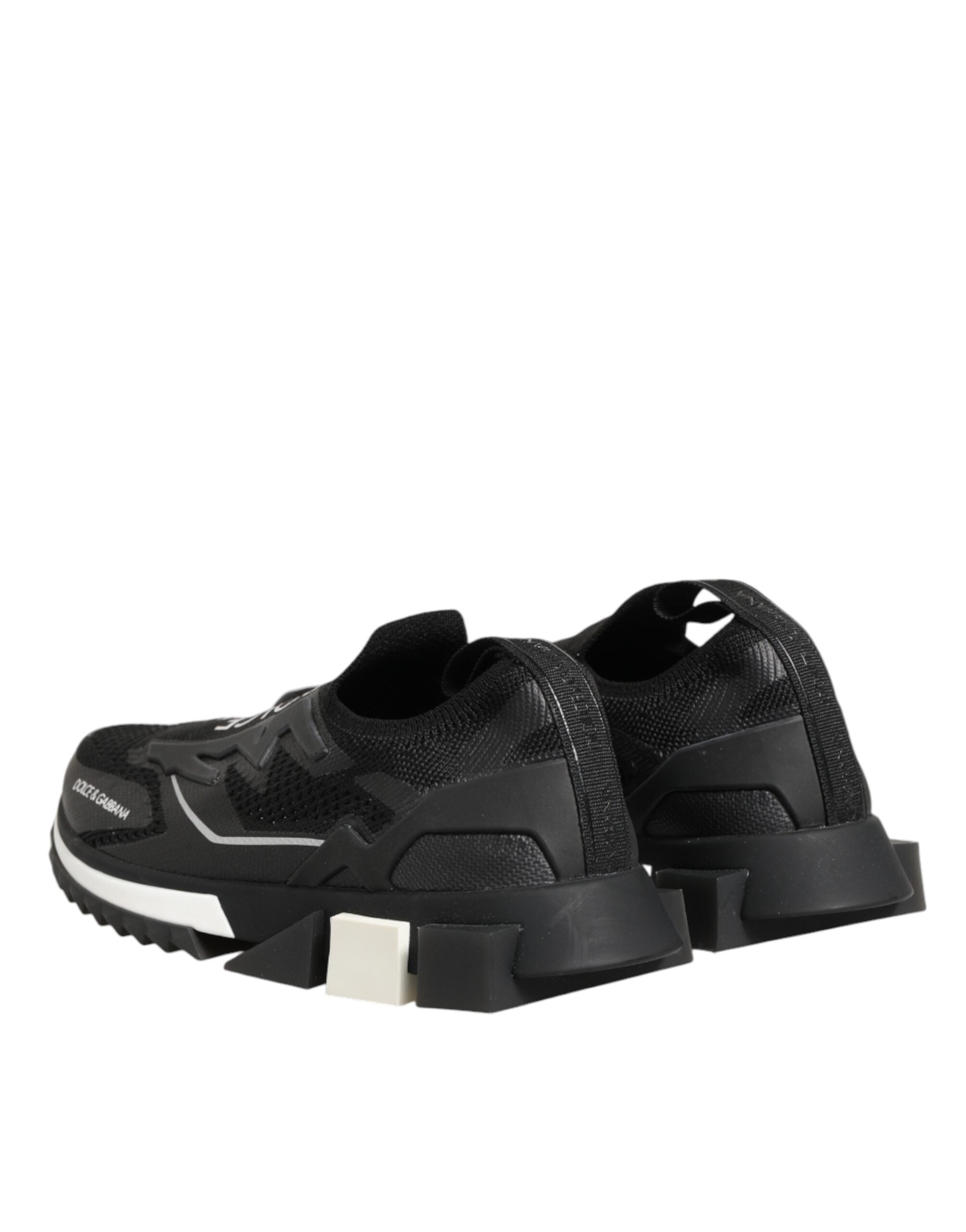 Dolce & Gabbana Schwarze SORRENTO Sport-Stretch-Sneakers Schuhe