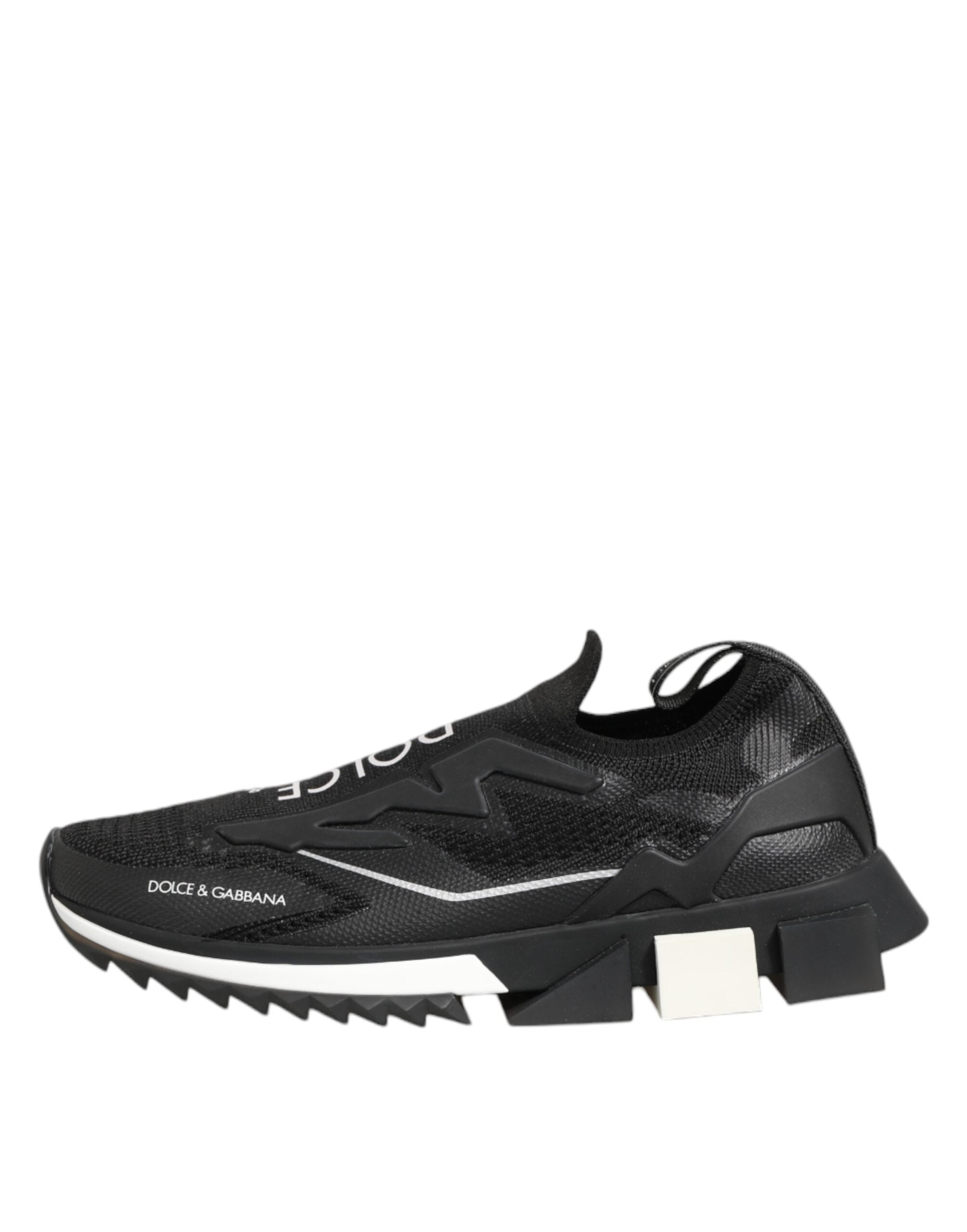 Dolce & Gabbana Schwarze SORRENTO Sport-Stretch-Sneakers Schuhe