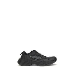 Balenciaga Black Calf Leather Bos Taurus Athletic Sneakers