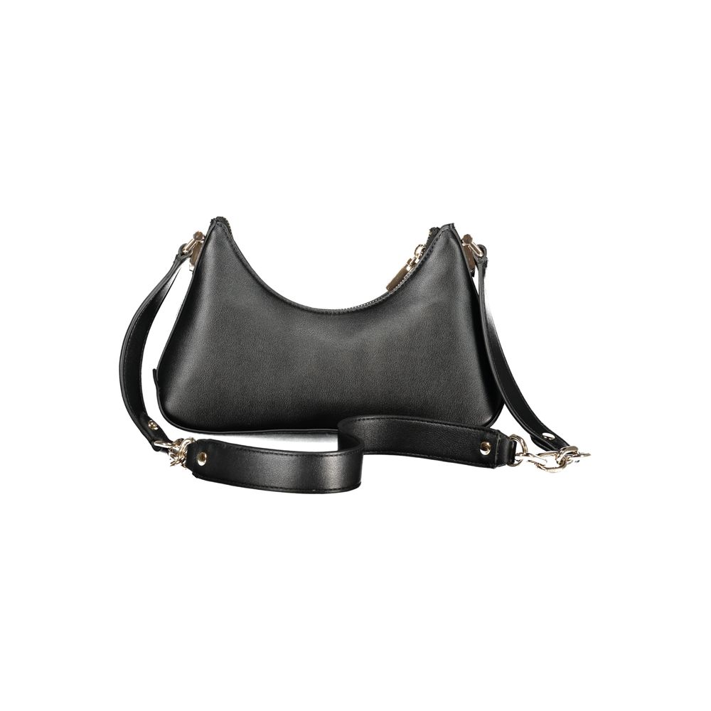 Guess Jeans Nero Polyurethan Damen Schultertasche