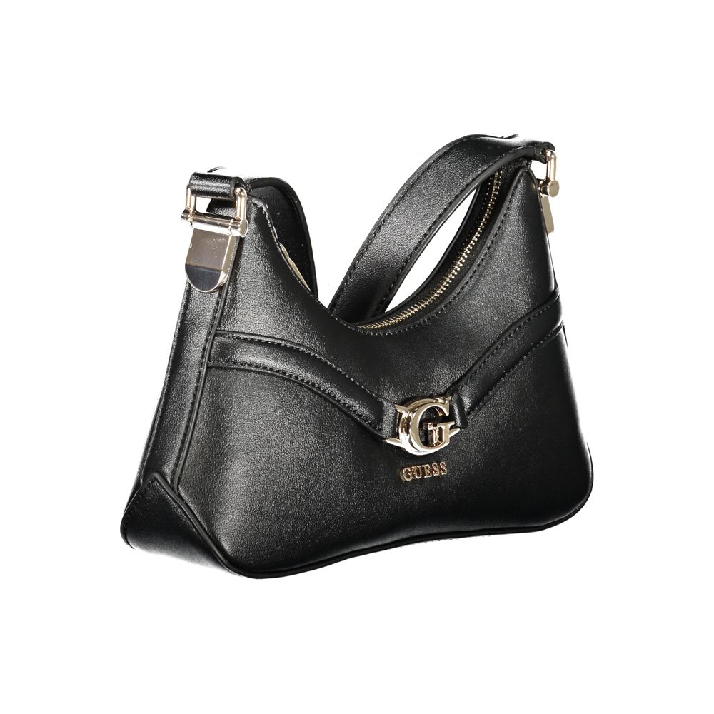 Guess Jeans Nero Polyurethan Damen Schultertasche