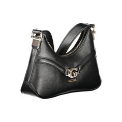Guess Jeans Nero Polyurethan Damen Schultertasche