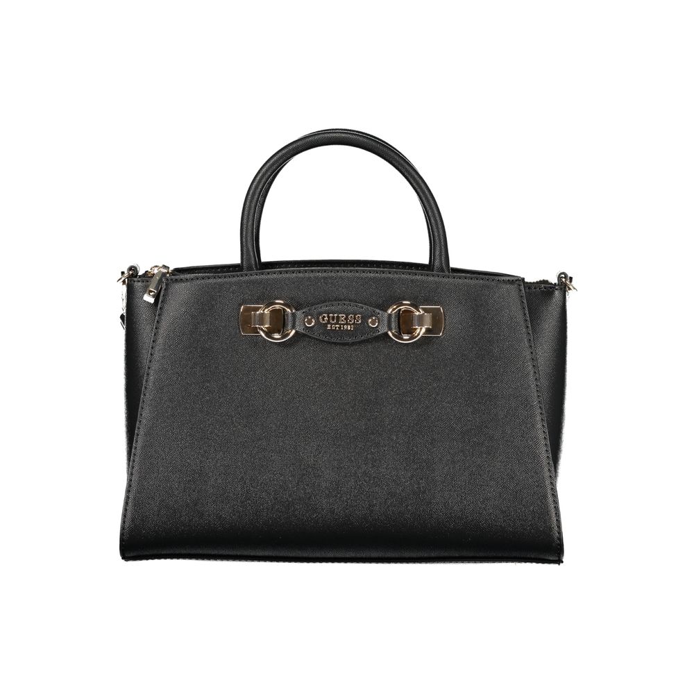 Guess Jeans Damen Handtasche aus schwarzem Polyurethan