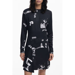 Desigual Nero Viscosa Women Dress